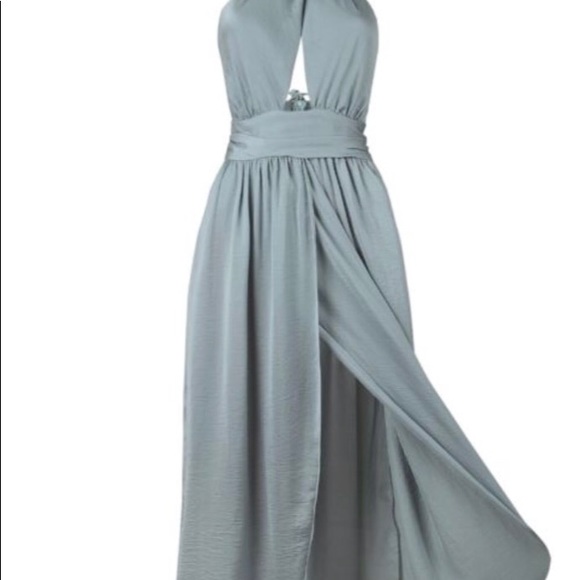 Gray Sling Starppy Back Maxi - Dress - Picture 3 of 7
